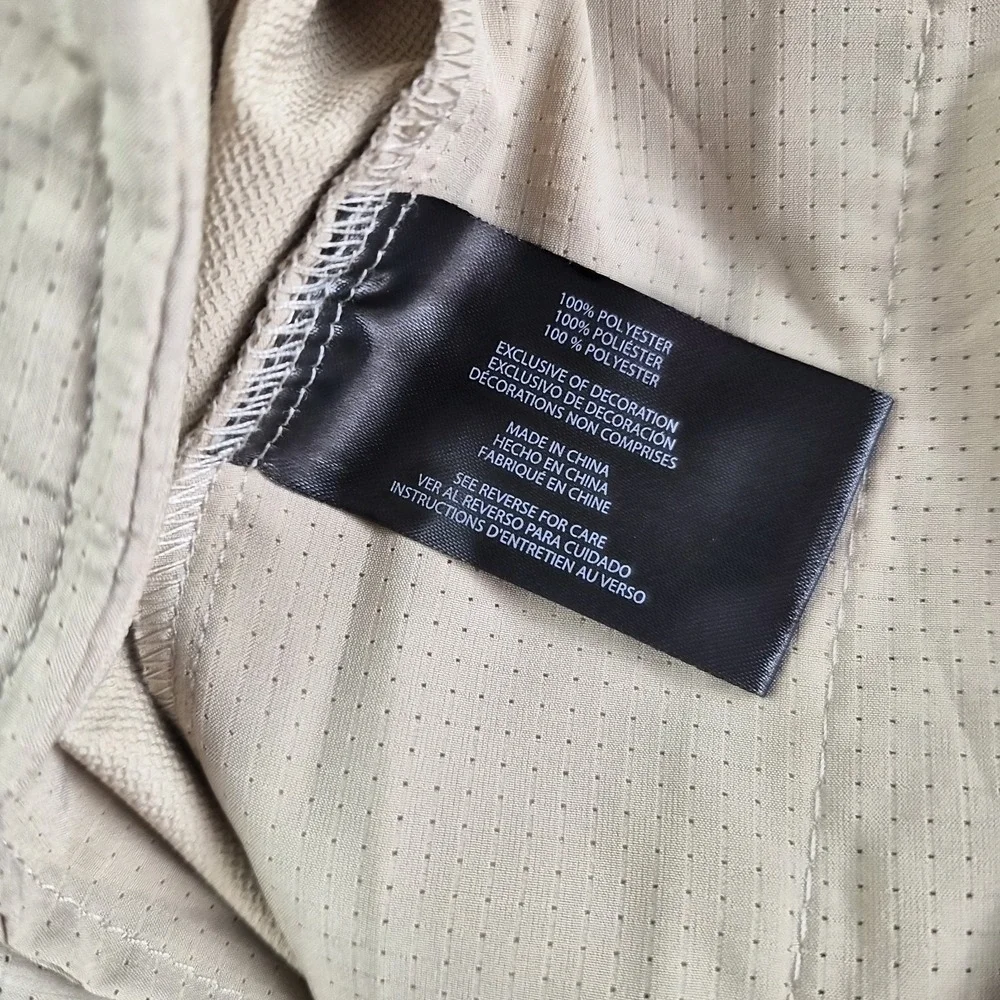 Banana Republic Pants Men 38x34 Tan Khaki Polyester Flat Front Chino Lightweight